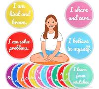 12 Pcs Carpet Circles for Classroom, 16" Round Rug for Kids - Soft Non-Slip Circle Time Rug for Preschool, Kindergarten Daycare Circle Time