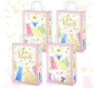 12 PCS Castle Princess Candy Favor Bags with Handles Princess Castle Favor Treat Goodies Bags for Princess Party Decorations Baby Shower Wedding Supplies