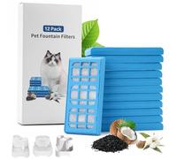 12 Pcs Cat Water Fountain Filters, Cat Water Cartridge Filters Dog Drinking Water Fountain Filters Pet Water Fountain FiltersReplacement Compatible with All Cat Mate, Dog Mate, Closer Pets Fountains