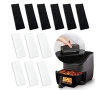 12 Pcs Charcoal and Oil Vapor Air Fryer Replacement Filters for 6QT Instant Vortex Plus Air Fryer with ClearCook and OdorErase, Air Fryer Accessories Replacement Odor Erase Air Filters
