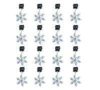 12 Pcs Christmas Beard Decorations, Beard Decorations for Men, Transparent Snowflake Shaped Hanging Ornament, Fantastic Festive Fun, Classic Novelty Accessory for Parties