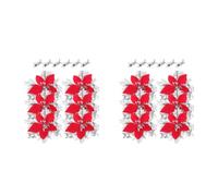 12 Pcs Christmas Floral Brooch Poinsettia Clip Decoration