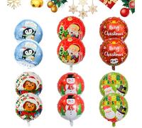 12 Pcs Christmas Foil Balloons,Merry Christmas Balloons Xmas Aluminum Foil Balloonss Cchristmas Round Helium Balloon,Cchristmas Party Balloon for Xmas Party Decorations
