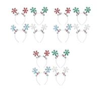 12 Pcs Christmas Glitter Snowflake Hair Hoop for Xmas Party Supplies