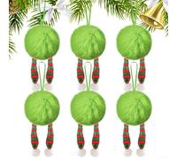 12 Pcs Christmas Plush Ball Ornaments, Plush Christmas Tree Ball Ornaments Green 6Cm Decorative Hanging Baubles For Holiday Home Decor(B)