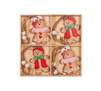 12 Pcs Christmas Tree Decorations,Gingerbread Man Christmas Decoration, Christmas Decorations,Christmas Ornament Hanging for