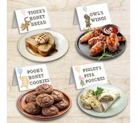 12 Pcs Classic Winnie Baby Shower Decoration, Food Labels Food Signs, Table Centerpieces Perfect for Party Baby Shower Pooh Bear Birthday Party Favors