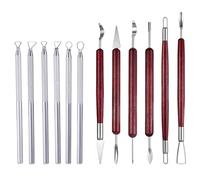 12 Pcs Clay Sculpting Modelling Tools, Double Head Pottery Clay Tool Scraper Craft Modelling Tools Pottery Turning Xiem Trimming Sgraffito Metal Carving Tool