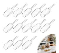 12 Pcs Clear Acrylic Sweet Scoops, Mini Plastic Scoop