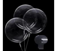 12 Pcs Clear Bobo Balloons, 20 Inch Transparent Bubble Bobo Balloon Large Fillable Bobo Balloons for Party, Wedding, Birthday, Festival Romantic Decoration