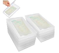 12 Pcs Clear Flat Breast Milk Freezer Storage Organizer Space Saving Breastmilk Storage Breastmilk Freezer Tray Breastfeeding Bag Organization, 7.87 x 4.72 x 0.67 in