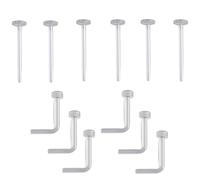 12 Pcs Clear Nose Studs, Acrylic L and Straight Shape Nose Rings Retainer, Acrylic Piercing Retainers, Hypoallergenic Nose Septum Rings for Nose Septum Eyebrow Belly Earrings Tragus Helix Cartilage