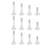 12 Pcs Clear Piercing Retainers, 3mm Flexible Acrylic Helix Piercing Lip Bars Retainers, Nose Nipple Belly Bars Eyebrow Lip Labret Stud Septum Hoops Cartilage Industrial Tragus Earring Retainer