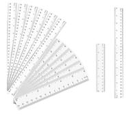 12 Pcs Clear Ruler, Clear Plastic Ruler, Thick Plastic Rulers Set, for Teaching in Student School Offices(30cm/15cm)