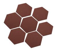 12 Pcs Coffee Felt Memo Decoration Hexagon Wall Board Self Adhesive | No Drill Mounting, Pin without Damage, Wall Protection from Holes, for Postcards and Calendars