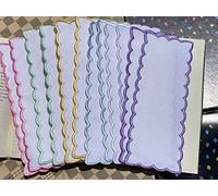 12 pcs Colored Scallop Embroidery Edged Blank Cross Stitch Bookmark for DIY,aida Fabric Edged Cross Stitch Book Mark Blank to Cross Stitch