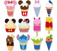 12 PCS Colorful Ice Cream Cruise Door Magnets Decorations Funny Cruise Ship Door Magnets Magnetic Reusable Magnet