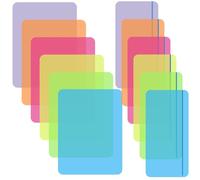 12 Pcs Colour Overlays for Dyslexia, 6Pcs A4 Coloured Overlays+6Pcs Reading Ruler, Overlays Aids for Reading Beginner, Light Coloured Plastic Overlays for ADHD, Irlens Syndrome, Reduce Visual Stress