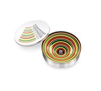12 Pcs Colourful Round Cookie Cutters Set with Storage Tin | 304 Stainless Steel Circle Pastry Ring Moulds, Dough Biscuit Cutters For Scones, Donuts, Fondant & Baking