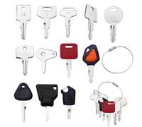 12 Pcs Construction Ignition Key Set Universal Ignition Key Set for Construction Agriculture Equipment Heavy Machinery Starter Keys for Excavators Dumpers Tractors Dozer Roller Bulldozer and More