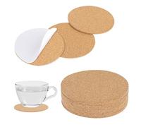 12 PCS Cork for Coasters, Self-Adhesive Cork Coaster Backing Round, 4 Inch Corks Mats for DIY Crafts Hot Pans Hot Water Cups, Protecting Tables and Floors for Decoration