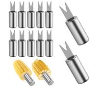 12 Pcs Corn Holders,Stainless Steel Corn on The Cob,Corn Cob Holders Barbecue Fork Skewers,for BBQ Camping Kitchen,Parties, Picnics Tool(Silver)