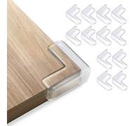 12 PCS Corner Protector Baby Proofing Adhesive Sharp Corner Guards Bumpers for Child Safety from Desk, Coffee Table, Glass Furniture, Soft Silicone Rubber, Clear