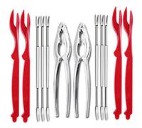 12 Pcs Crab Leg Crackers and Tools Set, Including 2 Crab Leg Crackers, 4 Lobster Shellers and 6 Crab Forks/Picks