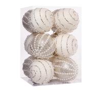 12 Pcs Cream Christmas Ball Ornaments - Shatterproof Foam Hanging Baubles for Christmas Tree, Xmas Party, Anniversary Decorations- Beige