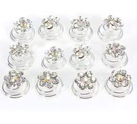 12 pcs Crystal Swirl Hair Twists Spirals Hair Pin Clip Wedding Bridal Hair Pins Flower Swirl Spiral Hairpins Random Color