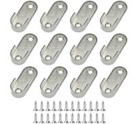 12 PCS Cupboard Hanging Brackets End Supports,Wardrobe Hanging Rail Support