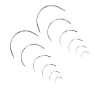 12 Pcs Curved Sewing Needles Kits, 2" to 5" Curved Hand Sewing Needles, Assorted Cur-ved Sew-ing Needle Repair Kit for Se-Wing Repairing Carpet Leather Weaving Crafts