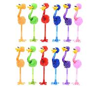 12 PCS Cute Ostrich-Shaped Ballpoint Pen Regular Refill Creative Cartoon Pen Party Supplies Class Reward Novelty Pens for Women Men Girls Boys Kids Adults