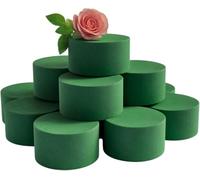 12 Pcs Cylinder Floral Foam Wet Round 8x5 cm | Ideal Flower foam Block for Room Decor, Floristry Display & Designs | Perfect for Wedding Decor & Funeral Arrangements | Flower Arranging Accessories.