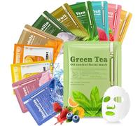 12 pcs Daily Care Face Sheet Mask, Hydrating & Soothing Facial Masks with Fruit Extracts, Moisturising Tissue Masks for Dry Skin, Daily Self Care & Glow, Ideal Skincare Gifts for Ladies & Girls
