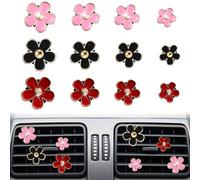 12 Pcs Daisy Flower Air Vent Clip, Car Air Fresheners Vent Clips, Car Accessories for Women, Cute Flower Air Conditioning Outlet Clip, Car Interior Decor Charm Pink Car Accessories for Girls Women
