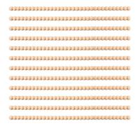 12 Pcs Decorative Beaded Wood Trim 15.75 Inch Half Wooden Beads Moulding Unfinished 3D Bead Molding Stick for DIY Wall Cabinet Shelf Window Door Decor(9mm)