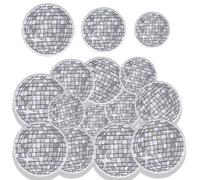 12 Pcs Disco Ball Iron on Patch Embroidered Applique Patches Iron on Music Party Bling Ball Embellishments for DIY Clothing Backpacks T-Shirt Jeans Skirt Hat Bag