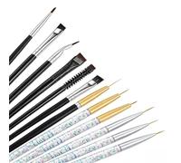 12 PCS Disposable Eyeliner Brushes Set Scale Makeup Water Eyeshadow Brush Libe Angled Eyeliner Round Makeup Brush Tools for Women Cosplay Cosmetic Applicators