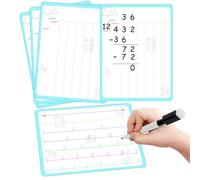 12 PCS Division Dry Erase Card Chart Fraction Manipulatives Dry Erase Flash Cards Math Manipulative Small Whiteboard for Student Teacher Classroom Homeschool Supplies