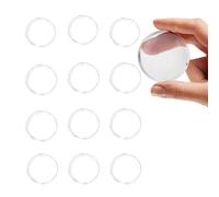 12 Pcs Door Handle Protectors, Self Adhesive Guard Wall Protector, Small Clear Door Handle Stopper, Door Handle Protectors Bumper Pads, Round Wall Cushion Door Protector, for Wall, Door