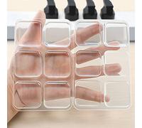 12 PCS Door Stopper Wall Protector, Transparent Square Door Knob Wall Shield, Soft Rubber Door Handle Bumper with Strong Self Adhesive (4CM/Square, Clear)