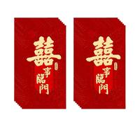 12 Pcs Double Happiness Wedding Red Envelopes, Traditional Chinese Marriage Hongbao,Dinner Money Envelopes with Auspicious Patterns for Wedding Ceremonies, Lunar New Year, Festivals(9x17cm)