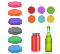 12 Pcs Drink Can Lids Silicone, For Beer, Beverage Cans And Glass Bottles
