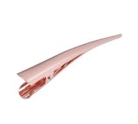 12 Pcs Duckbill Hair Clips Large Sectioning Metal Clips for Women | Stainless Steel Alloy, Golden Finish, Hairdressing Tools, Office Use, Non Slip Grip, Rose Tone