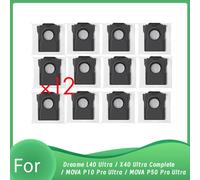 12 Pcs Dust Bags for Dreame L40 Ultra / X40 Complete MOVA P10 Pro P50 Robot Vacuum