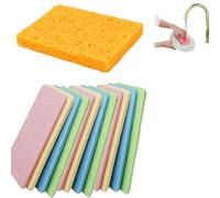 12 Pcs Eco-Friendly Pop-Up Sponges,Biodegradable Kitchen Sponge,Natural Cellulose, Eco Washing up Sponge for Dish,Household,Cookware, Bathroom