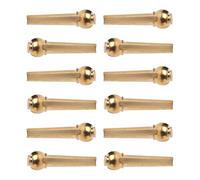 12 Pcs Electric Bass Guitars Pins Acoustic Bridge Brass String Nail Tuning
