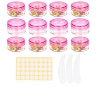 12 Pcs Empty sample pots,5g/5ml cosmetic pots,sample pot with lid cosmetic pot,travel pots for cream,cosmetic containers small pots with lids,For Various Cosmetic Products, Samples,Eye Shadow Lip Balm
