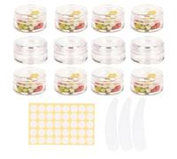 12 Pcs Empty sample pots,5g/5ml cosmetic pots,sample pot with lid cosmetic pot,travel pots for cream,cosmetic containers small pots with lids,For Various Cosmetic Products, Samples,Eye Shadow Lip Balm